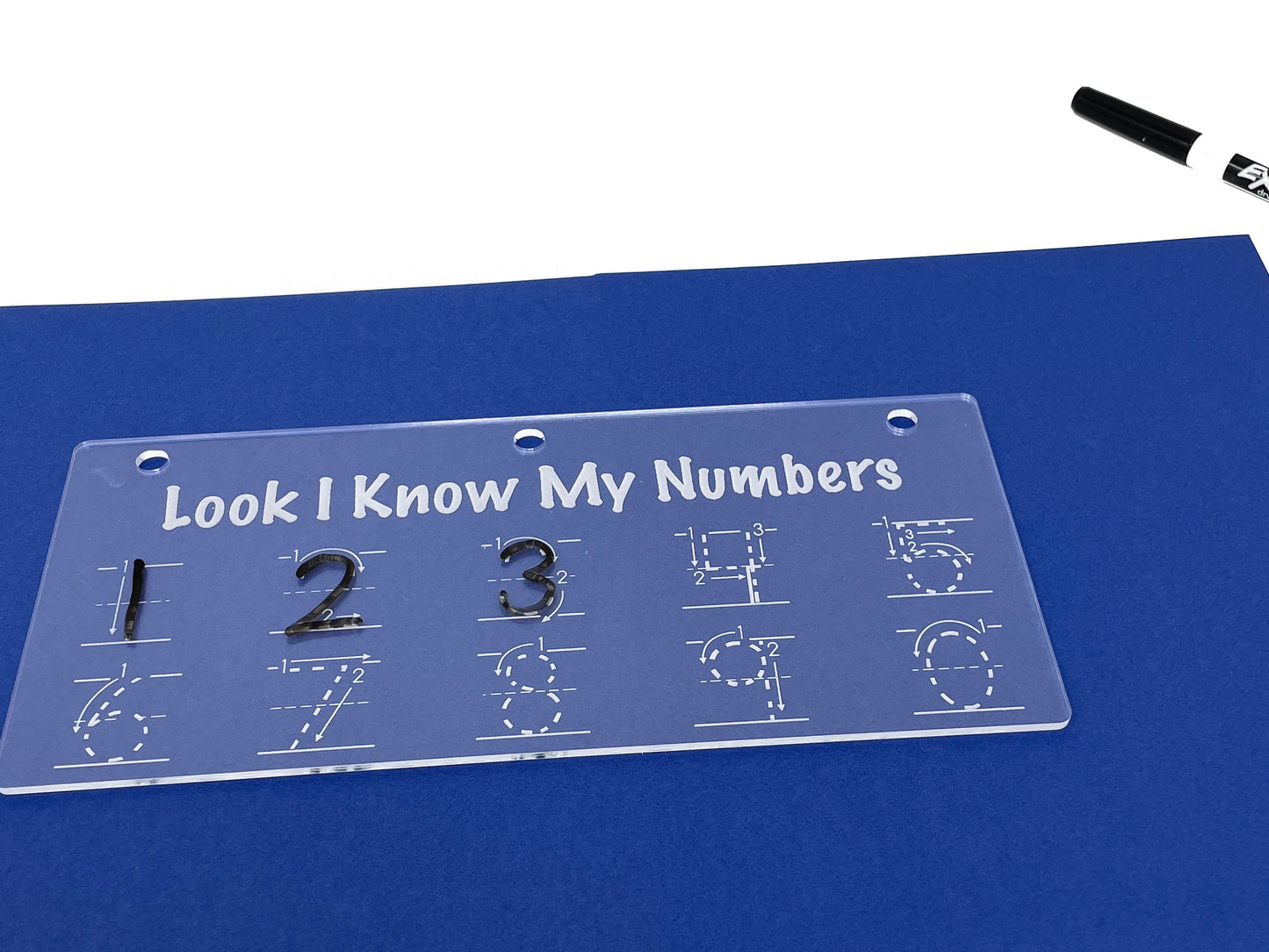 Numbers 0-9 | Look I Know My Series | Early Education | Mathematics Supplement | Practicing writing | Reusable Acrylic