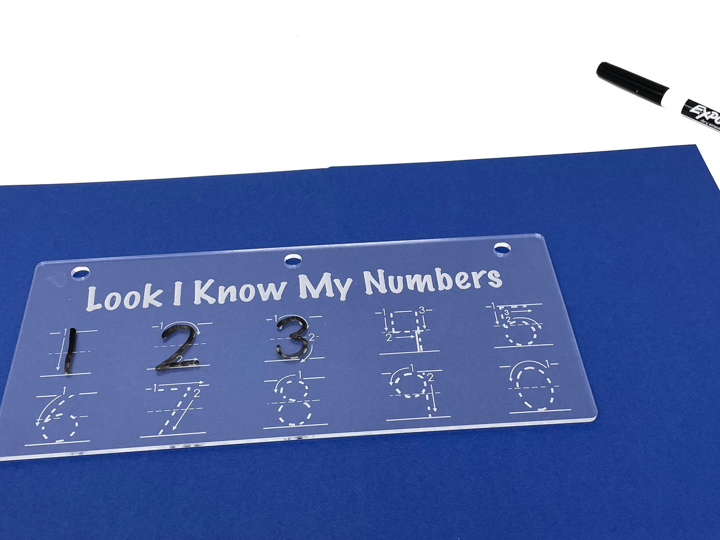 Numbers 0-9 | Look I Know My Series | Early Education | Mathematics Supplement | Practicing writing | Reusable Acrylic