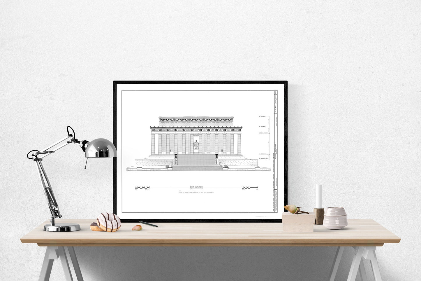 The Lincoln Memorial | President Abraham Lincoln | Civil War | Washington DC | Blueprints | Art Print