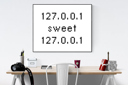 Home Sweet Home | 127.0.0.1 Sweet 127.0.0.1 | Coder Art Print