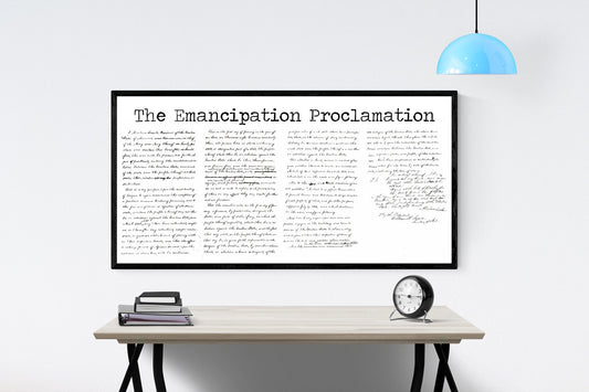 The Emancipation Proclamation Handwritten | The Civil War | United States | Abraham Lincoln | Ulysses S Grant | Art Print