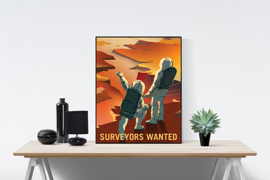 Surveyors Wanted to Explore Mars and its Moons | Mars | Inner Solar System | Rocky Planet | NASA JPL | Outer Space Art Print