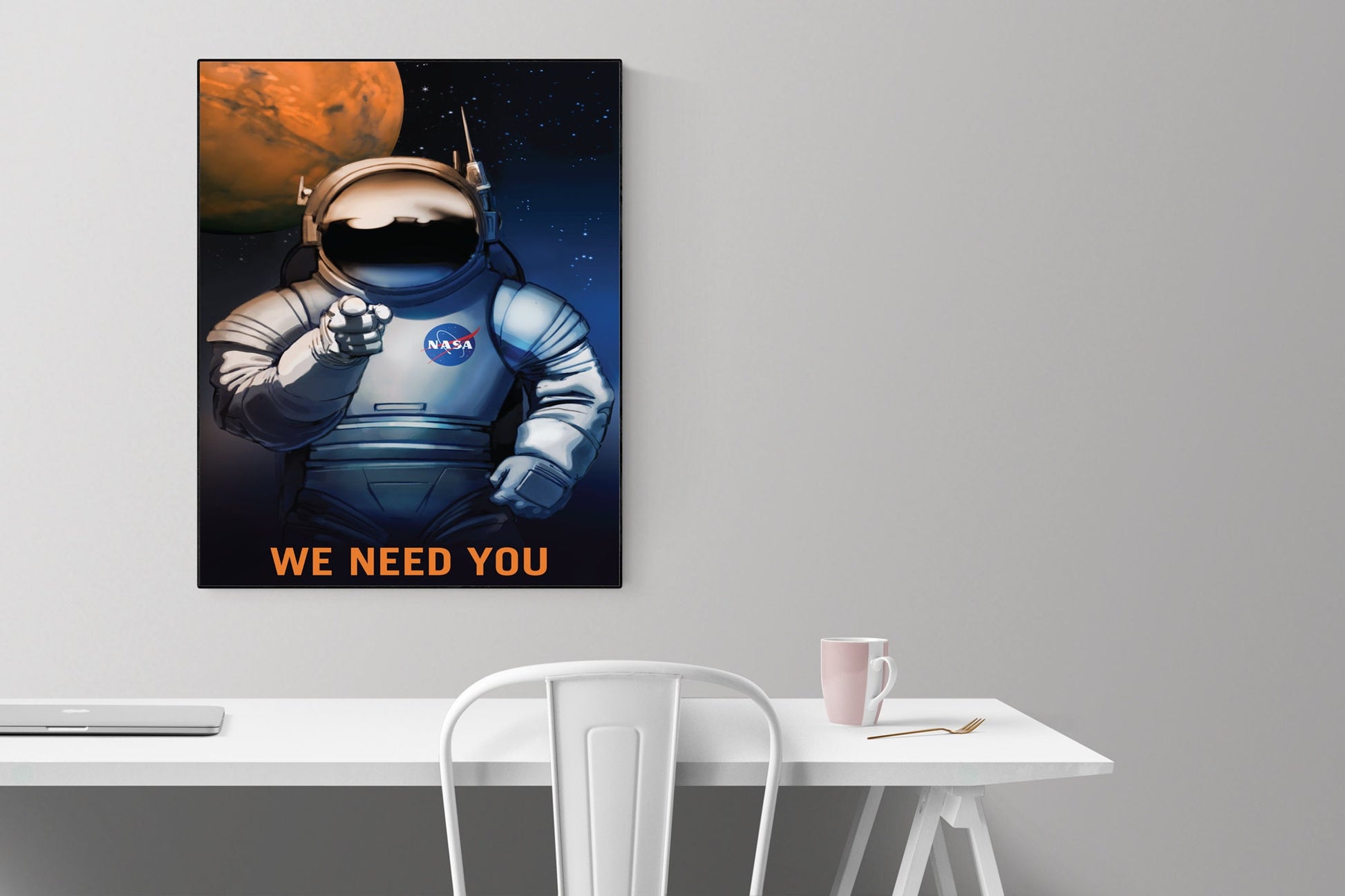 We Need You on Mars and its Moons | Inner Solar System | Rocky Planet | NASA JPL | Outer Space Art Print