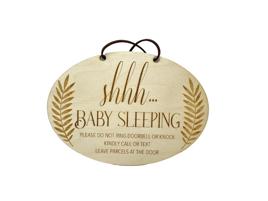 Baby Is Sleeping | Do Not Disturb | Working From Home | Baby Shower Gift | Door Hanger