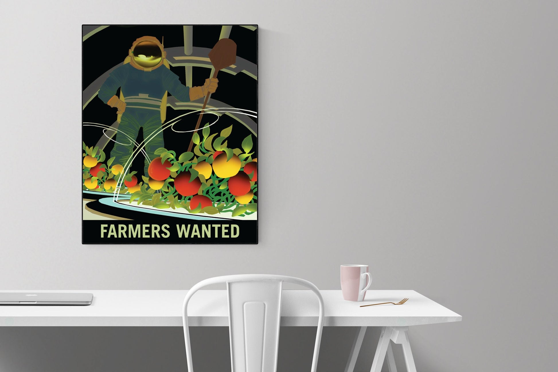 Farmers Wanted for Survival on Mars | Mars | Inner Solar System | Rocky Planet | NASA JPL | Outer Space Art Print