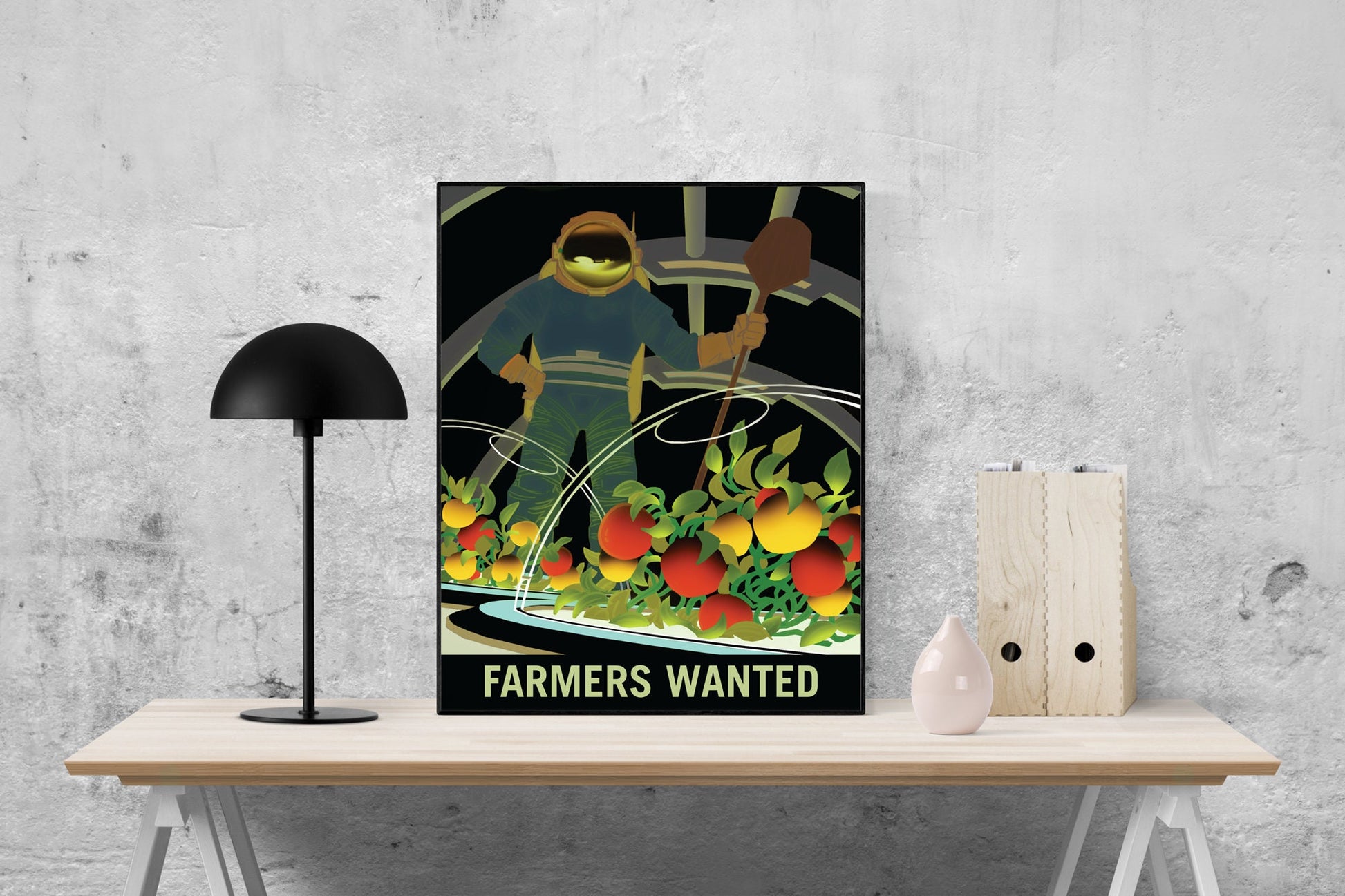 Farmers Wanted for Survival on Mars | Mars | Inner Solar System | Rocky Planet | NASA JPL | Outer Space Art Print