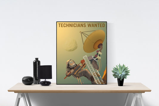 Technicians Wanted to Engineer our Future on Mars | Inner Solar System | Rocky Planet | NASA JPL | Outer Space Art Print