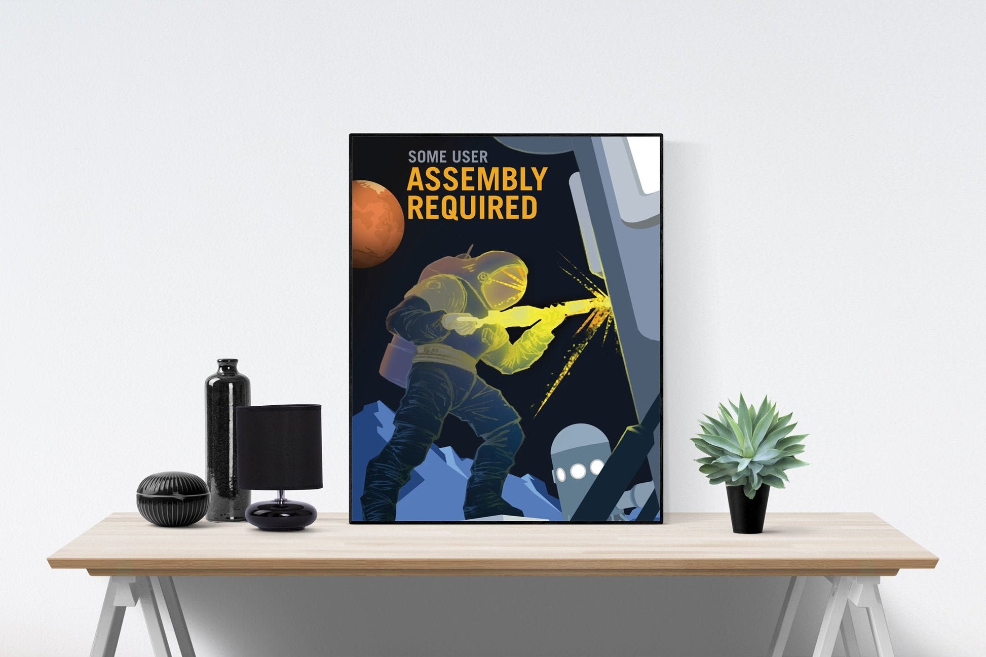 Assembly Required to Build Our Future on Mars and its Moons | Inner Solar System | Rocky Planet | NASA JPL | Outer Space Art Print