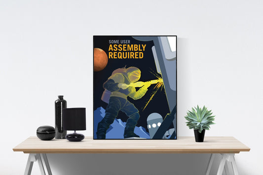 Assembly Required to Build Our Future on Mars and its Moons | Inner Solar System | Rocky Planet | NASA JPL | Outer Space Art Print