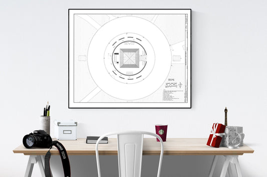 The Washington Monument Blueprints | Washington DC | American Revolution | United States | George Washington | Art Print