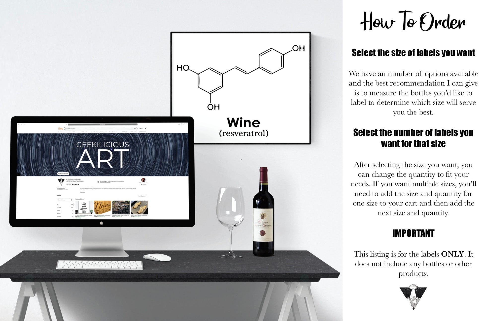 Running On Wine And Christmas Cheer | Custom Bottle Labels | Personalized Bottle | Christmas Holidays Label