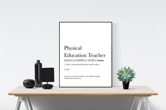 Physical Education Teacher | PE Teacher Definition | Art Print
