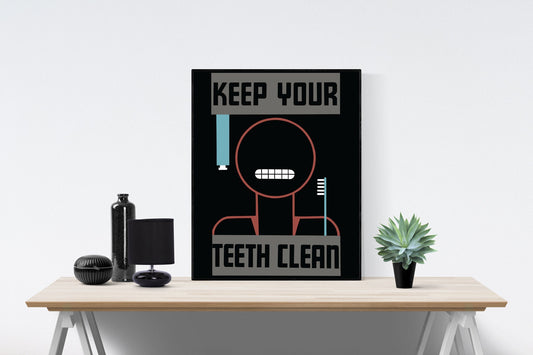 Keep Your Teeth Clean | Dentist | Vintage Art Print