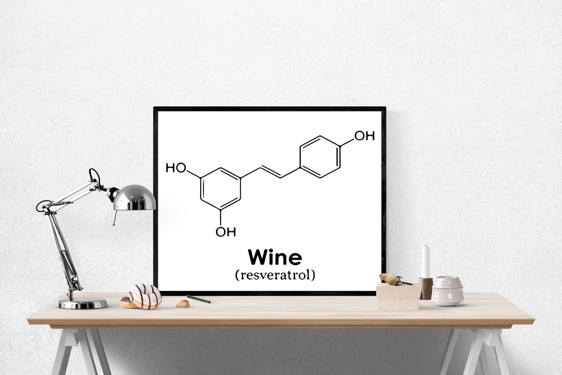 Wine Molecular Structure | Science And Chemistry | Art Print