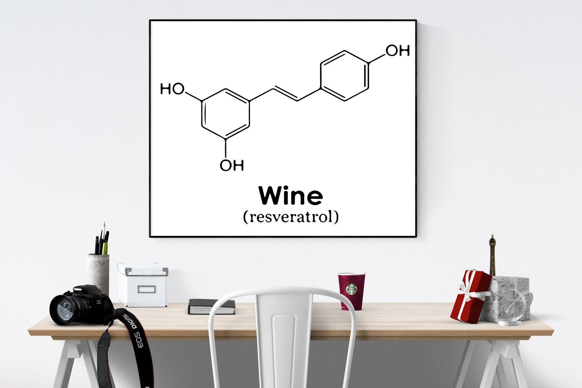 Wine Molecular Structure | Science And Chemistry | Art Print