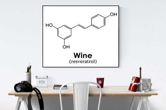 Wine Molecular Structure | Science And Chemistry | Art Print