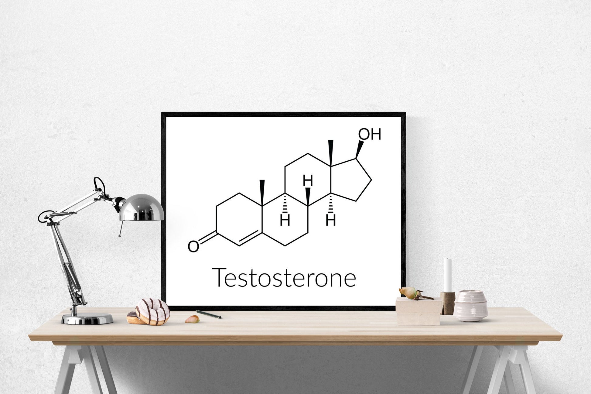 Testosterone Molecular Structure | Science And Chemistry | Art Print