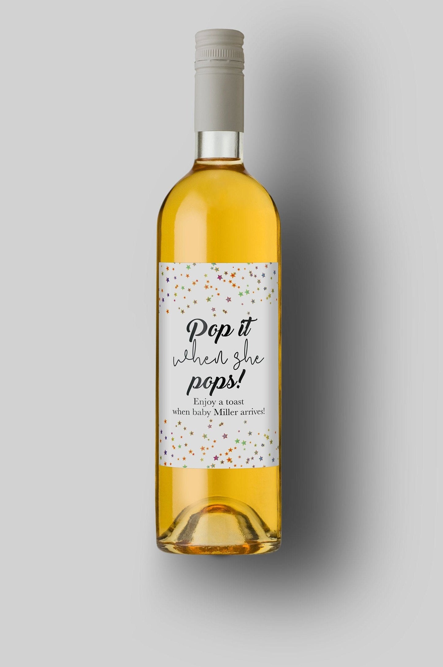 Pop It When She Pops | Custom Bottle Labels | Personalized Bottle Labels | Baby Shower Gift