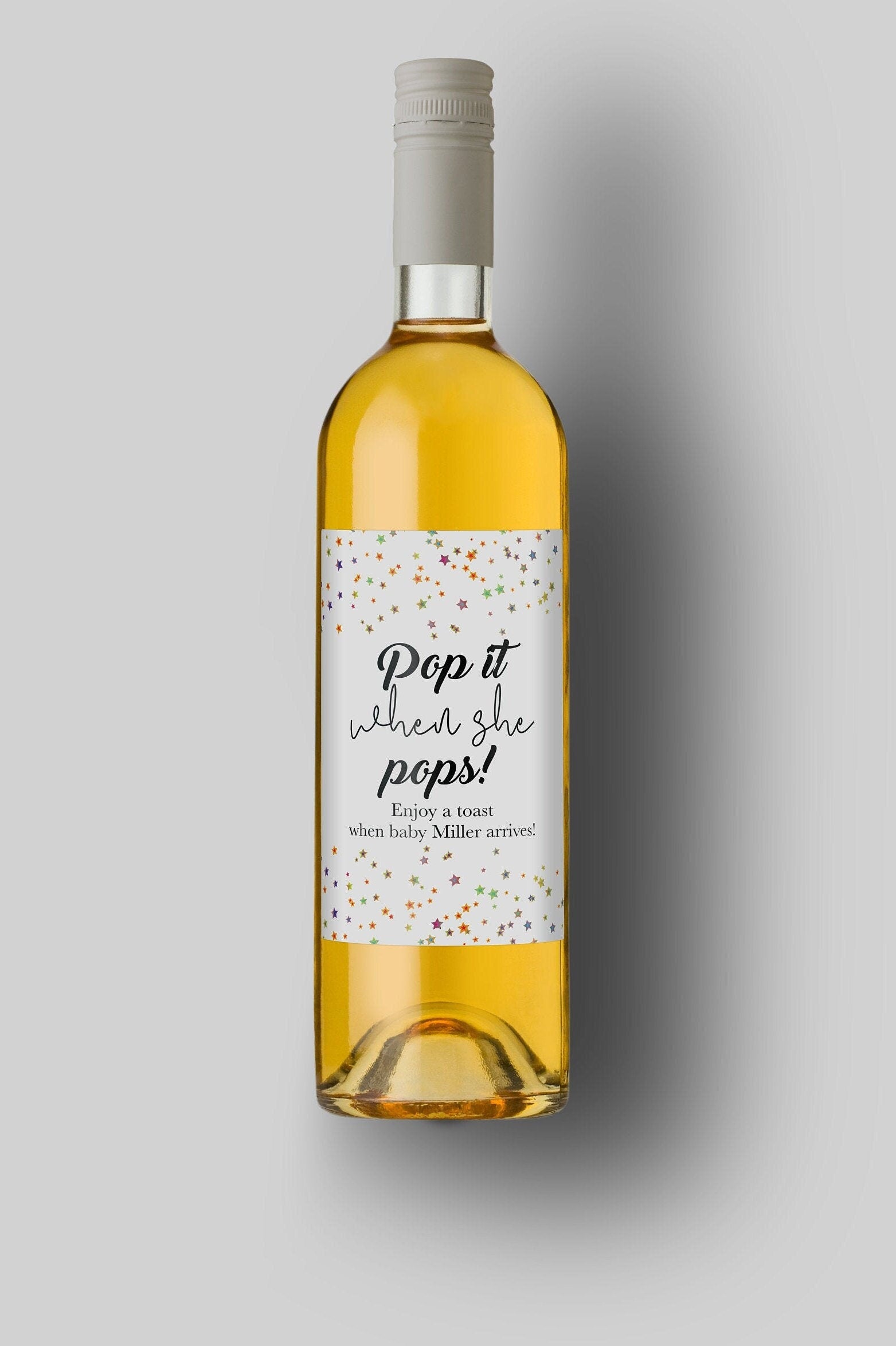 Pop It When She Pops | Custom Bottle Labels | Personalized Bottle Labels | Baby Shower Gift
