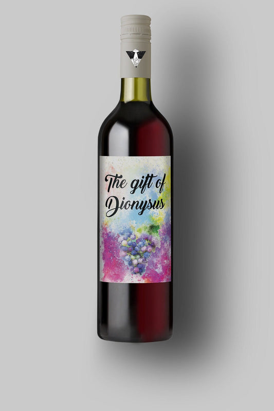 The Gift of Dionysus | Wine Grapes | Custom Wine Bottle Labels | Personalized Bottle Labels