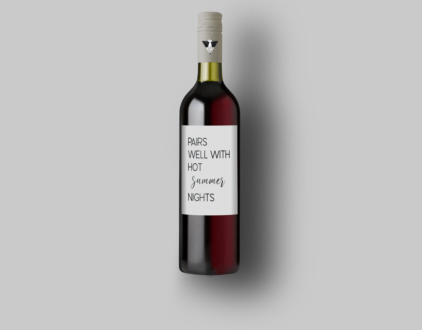 Pairs Well With Hot Summer Nights | Custom Bottle Labels | Personalized Bottle Labels | Party Favor Gift