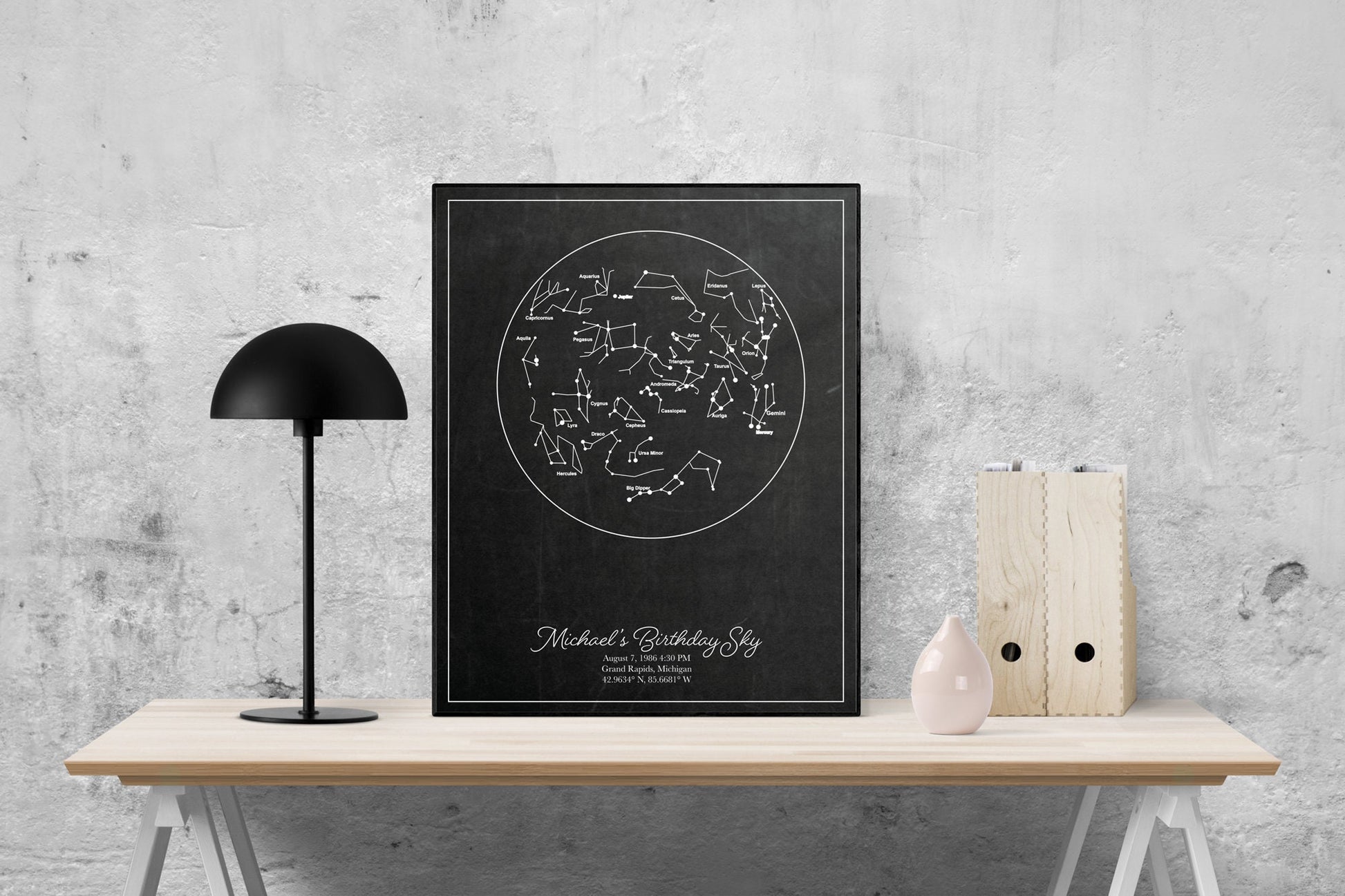 Nighttime Constellations | Memorialize Special Moments In Life | Wedding, Birthday, Engagement, Funeral | Personalized Art Print