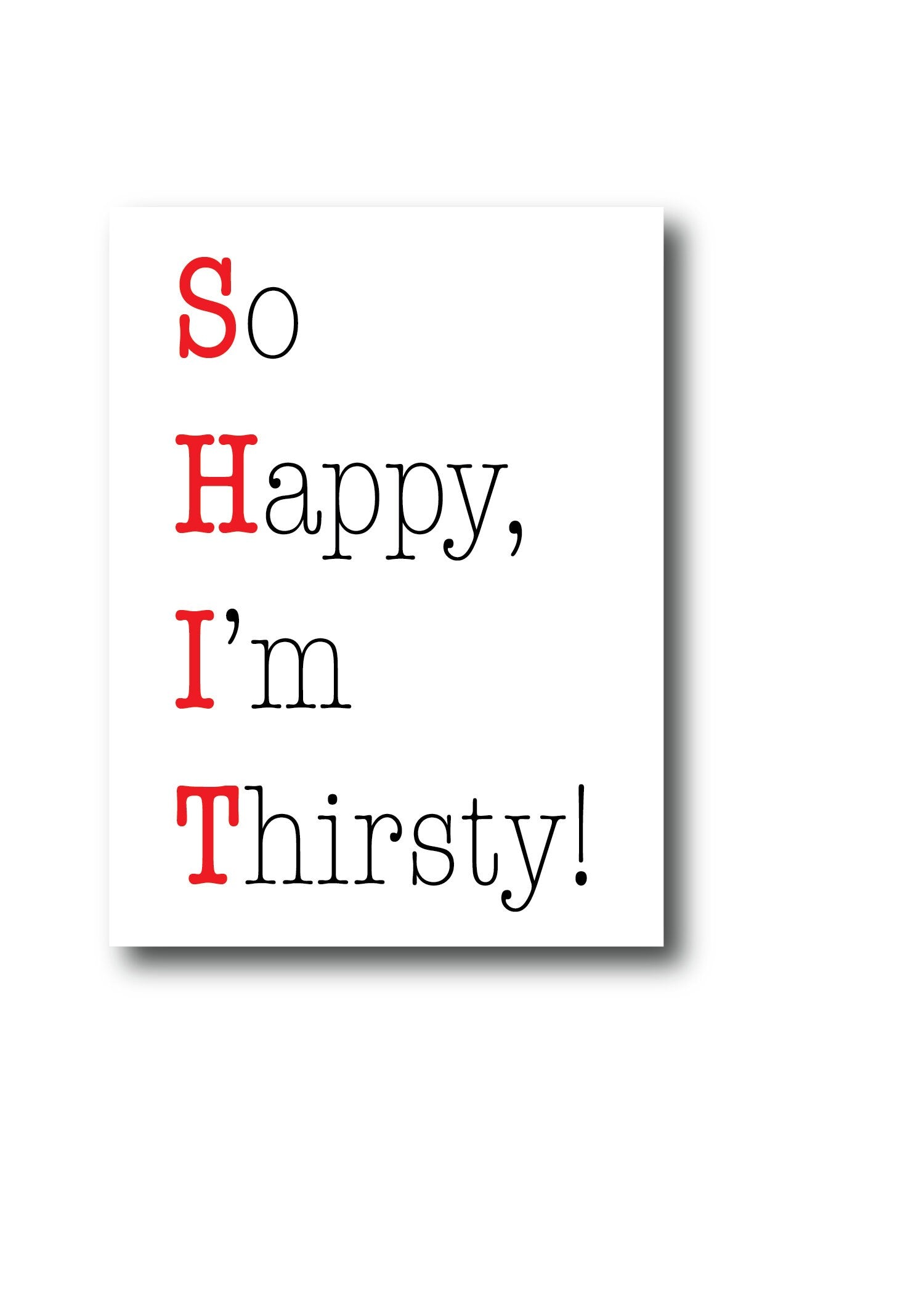 So Happy I'm Thirsty | Custom Bottle Labels | Personalized Bottle Labels | Party Favor Gift
