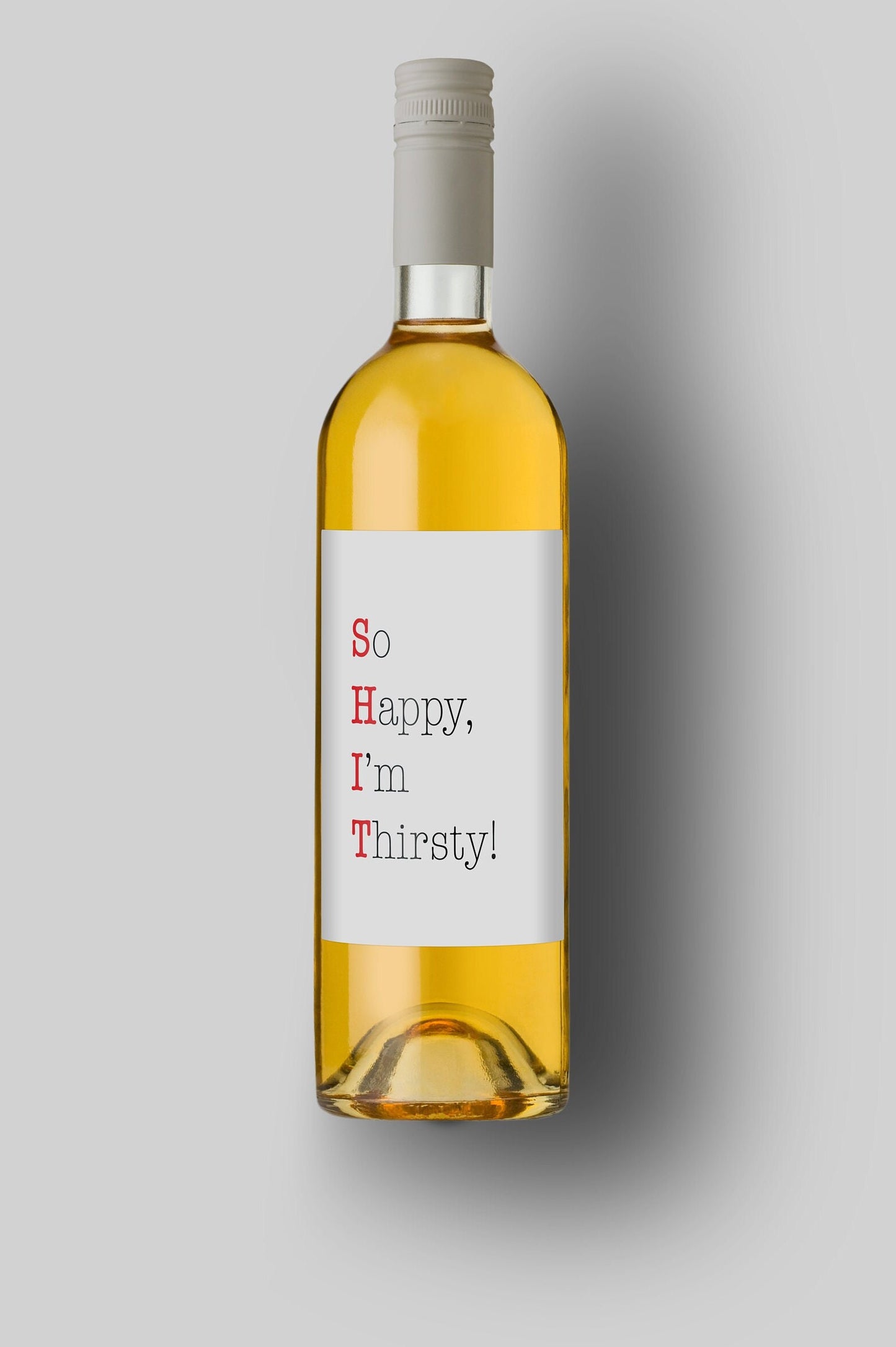 So Happy I'm Thirsty | Custom Bottle Labels | Personalized Bottle Labels | Party Favor Gift