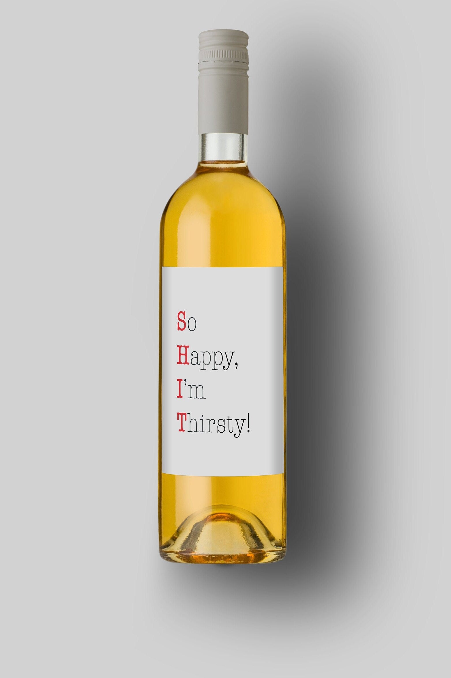 So Happy I'm Thirsty | Custom Bottle Labels | Personalized Bottle Labels | Party Favor Gift