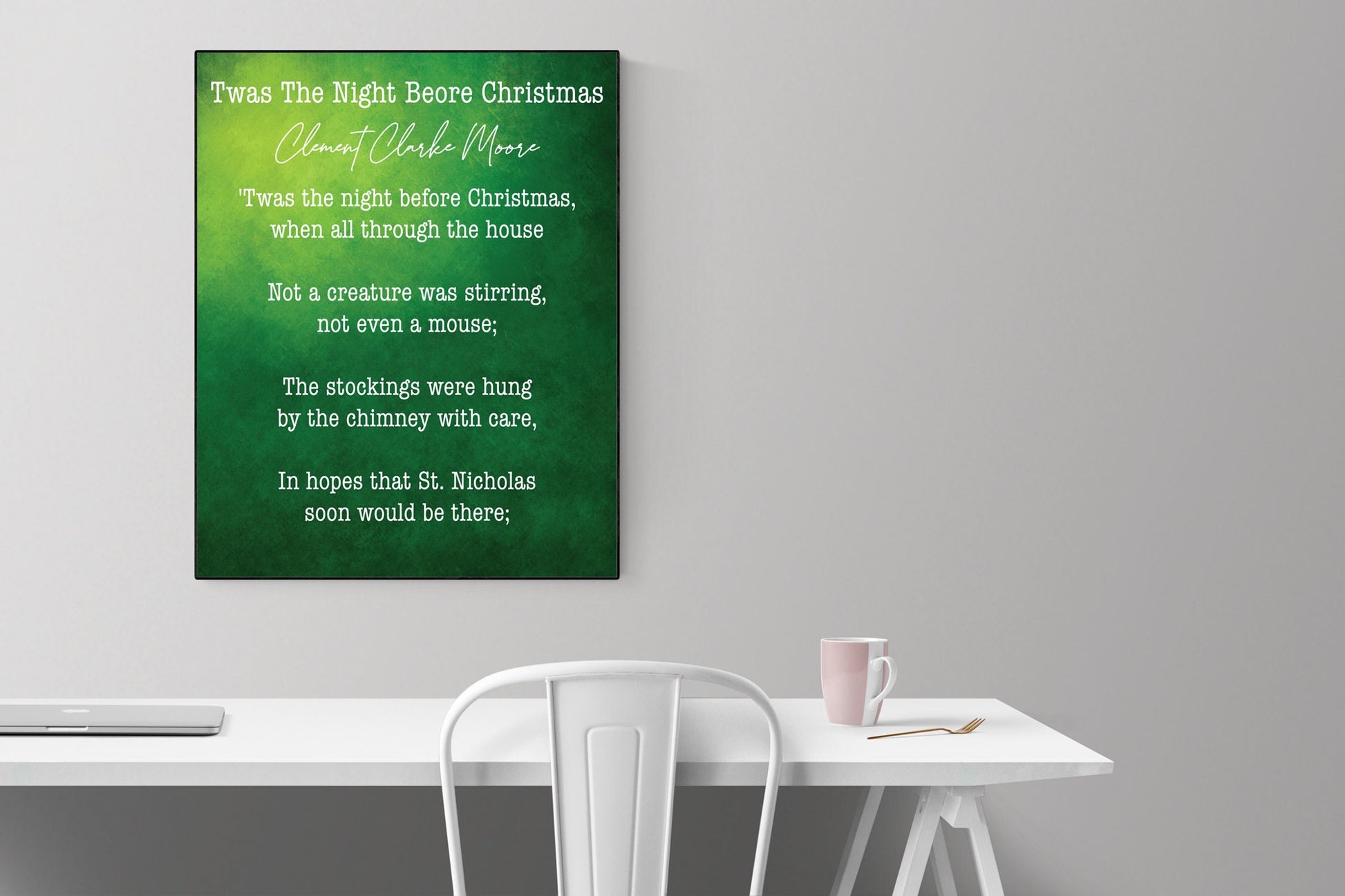 Twas The Night Before Christmas | Clement Clarke Moore | Christmas Art Print