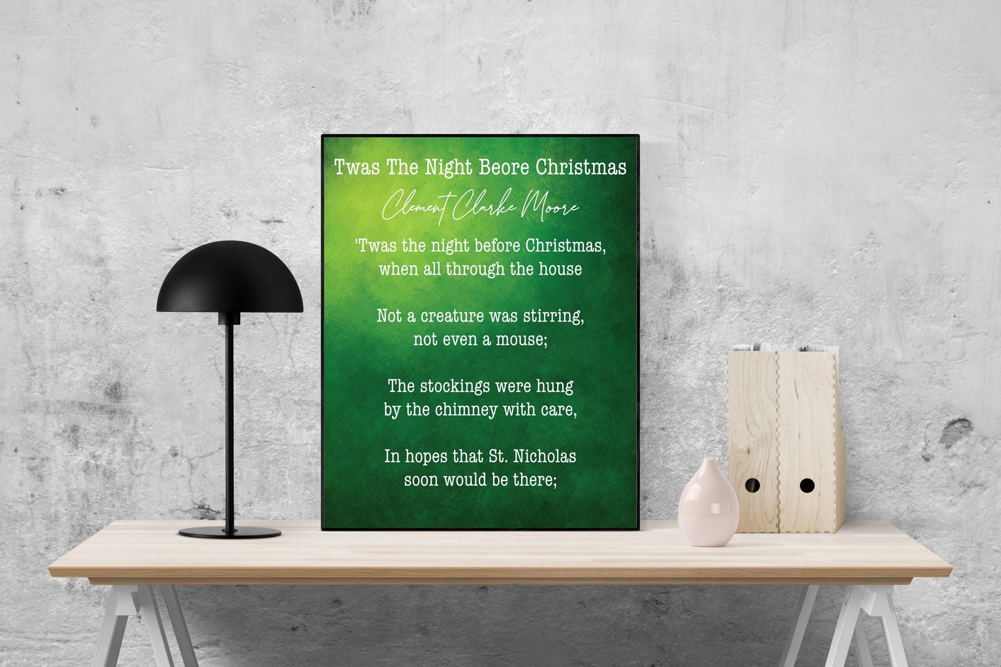 Twas The Night Before Christmas | Clement Clarke Moore | Christmas Art Print