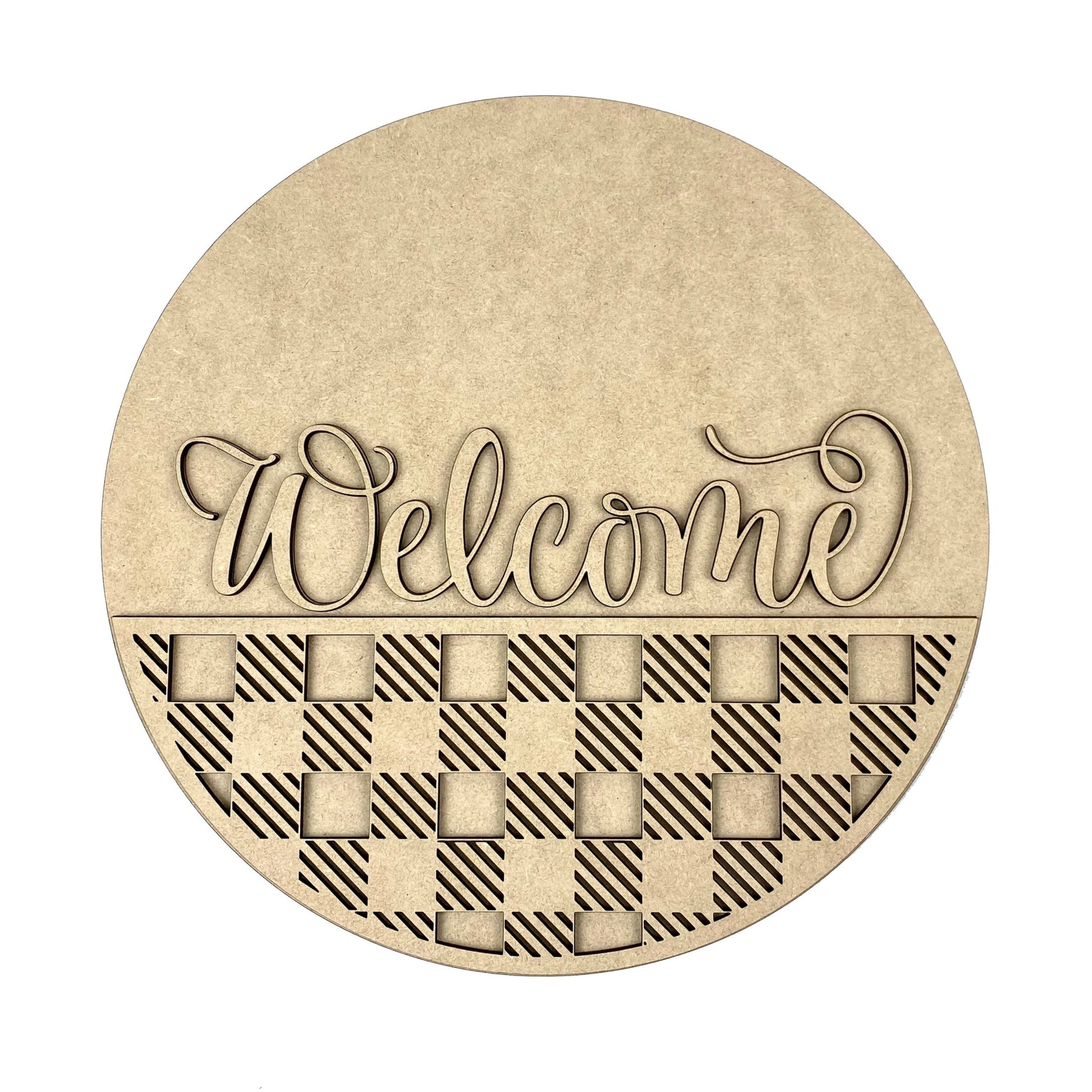 DIY Paint Your Own Welcome Sign | Round Welcome Home | 2-Layer | Do It Yourself | Size: 9 x 9 in | Painting and Assembly Required