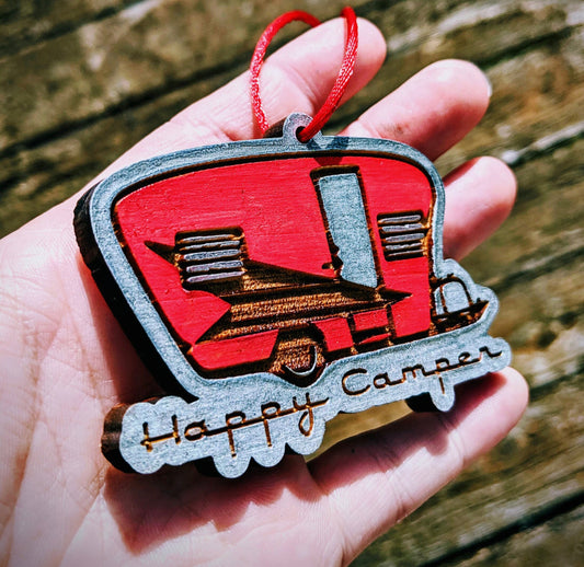 Happy Camper | DIY Paint | Gift | Present Tag | Christmas Tree Ornament