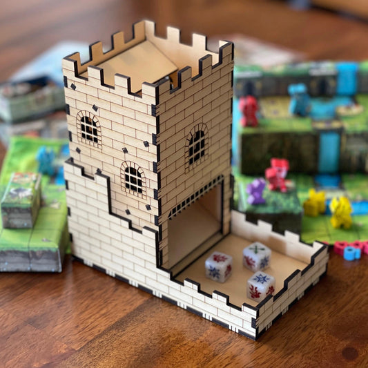 Deluxe Dice Tower | DIY Paint Project | Completed Size: 6.0 x 6.0 x 3.5 in | Board Game Accessory