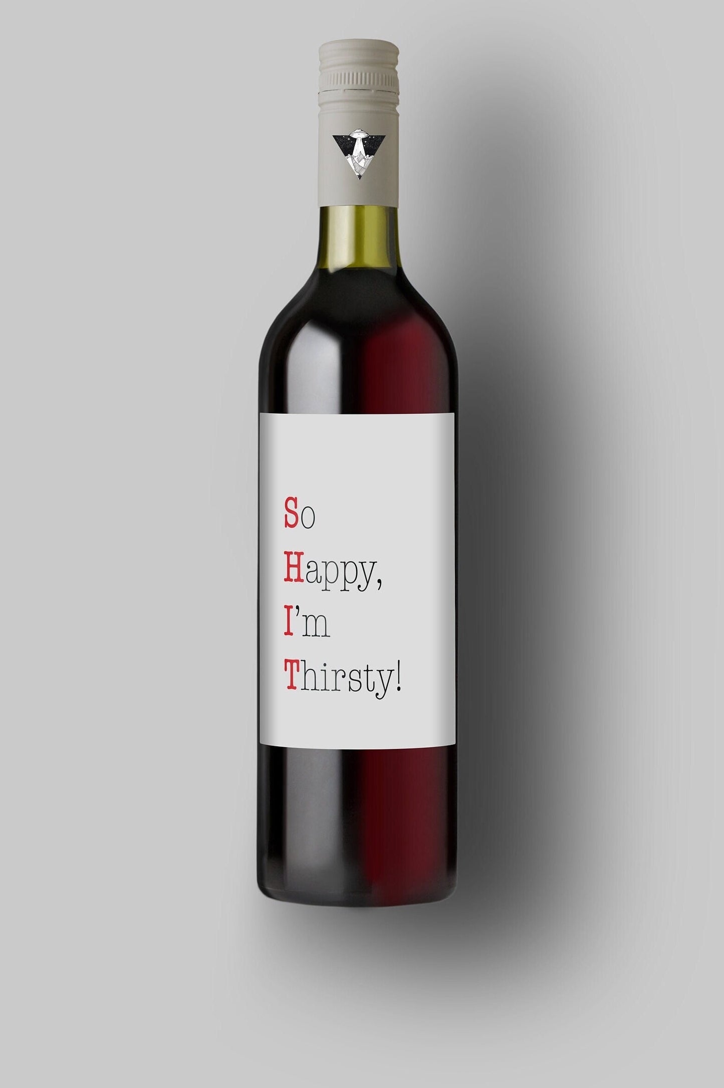 So Happy I'm Thirsty | Custom Bottle Labels | Personalized Bottle Labels | Party Favor Gift
