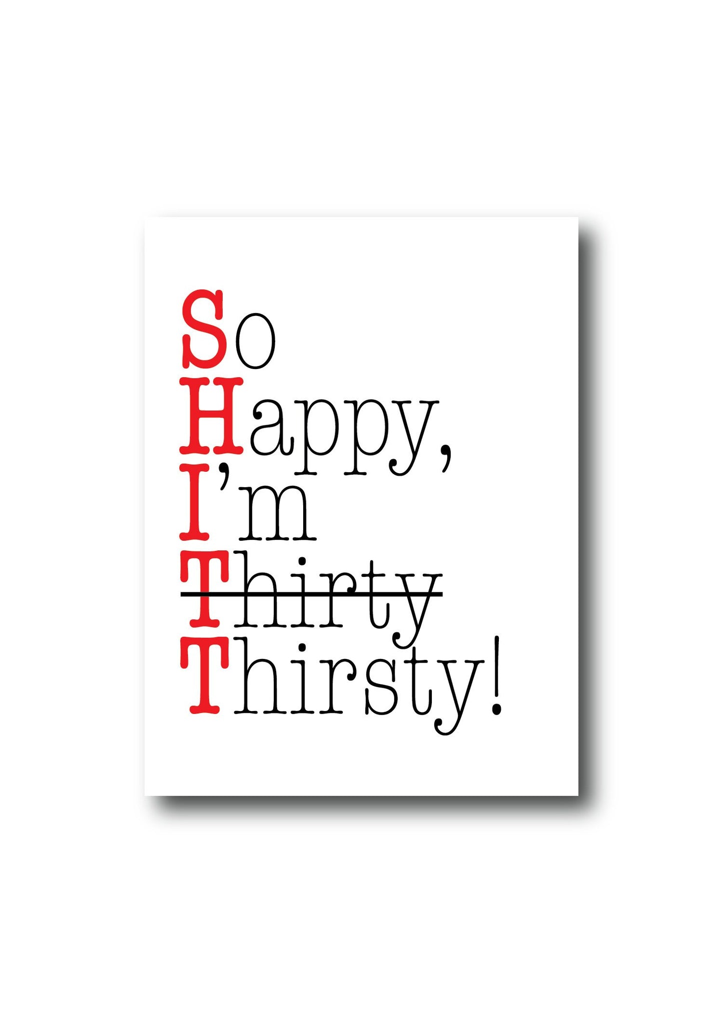 So Happy I'm Thirty Thirsty | Custom Bottle Labels | Personalized Bottle Labels | Party Favor Gift