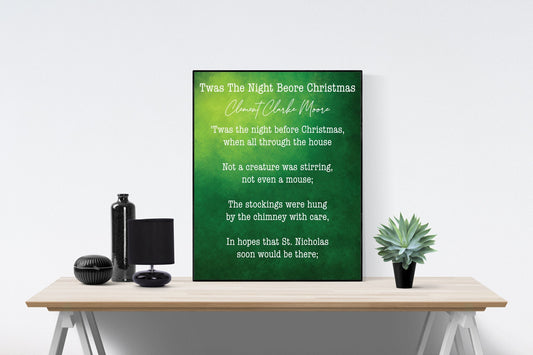 Twas The Night Before Christmas | Clement Clarke Moore | Christmas Art Print