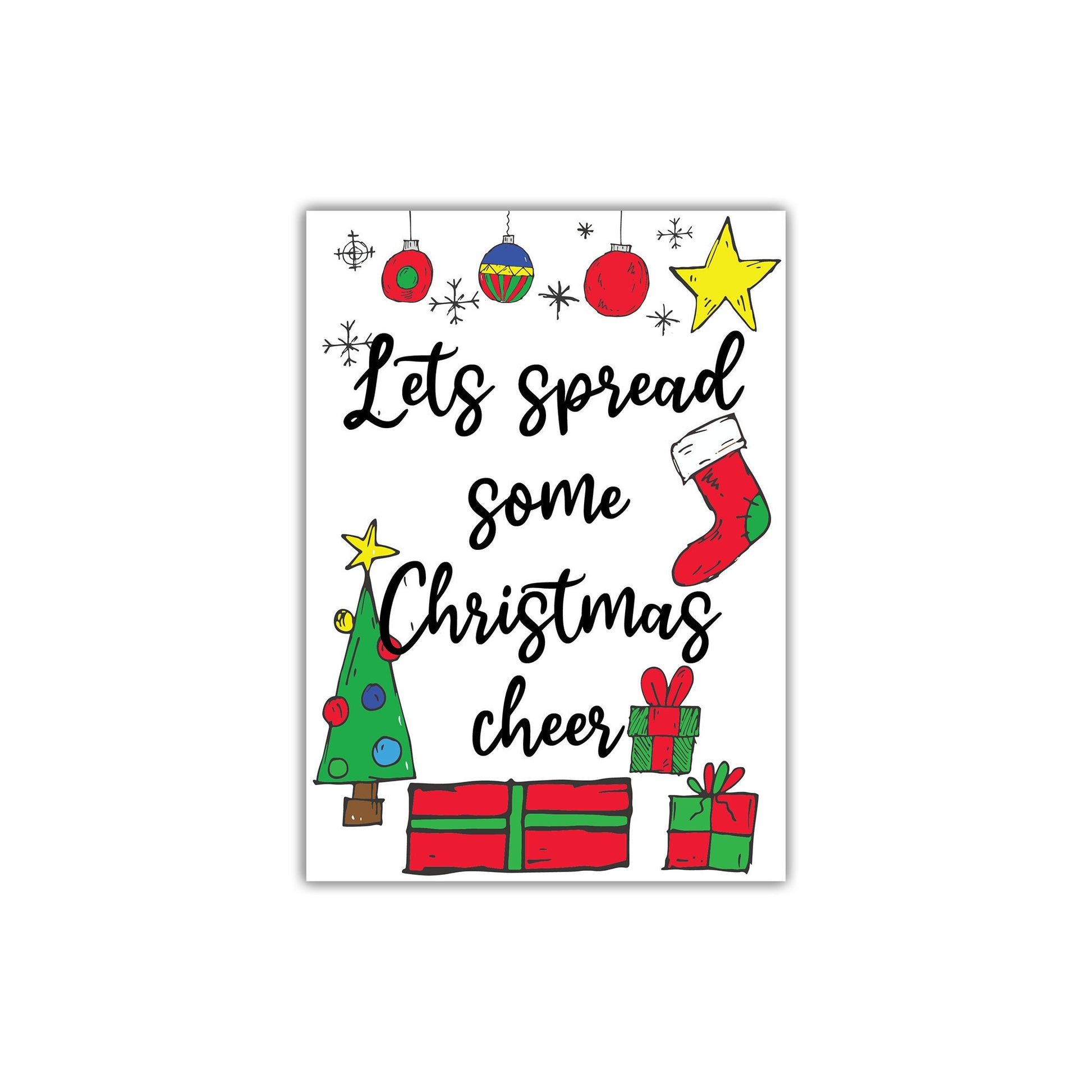Let's Spread Some Christmas Cheer | Custom Bottle Labels | Personalized Bottle | Label