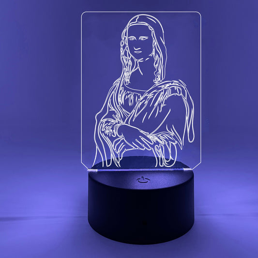 Mona Lisa by Leonardo Da Vinci | Nightlight | LED Sign | Gifts for Kids | Kid Home Decor | Night Light for Kids