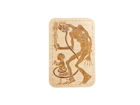 Merry Christmas From Krampus | Christmas Wood Card