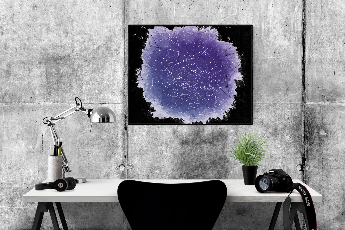 Zodiac Constellations | Black Background | Astronomy | Astrology | Zodiac Symbols | Art Print