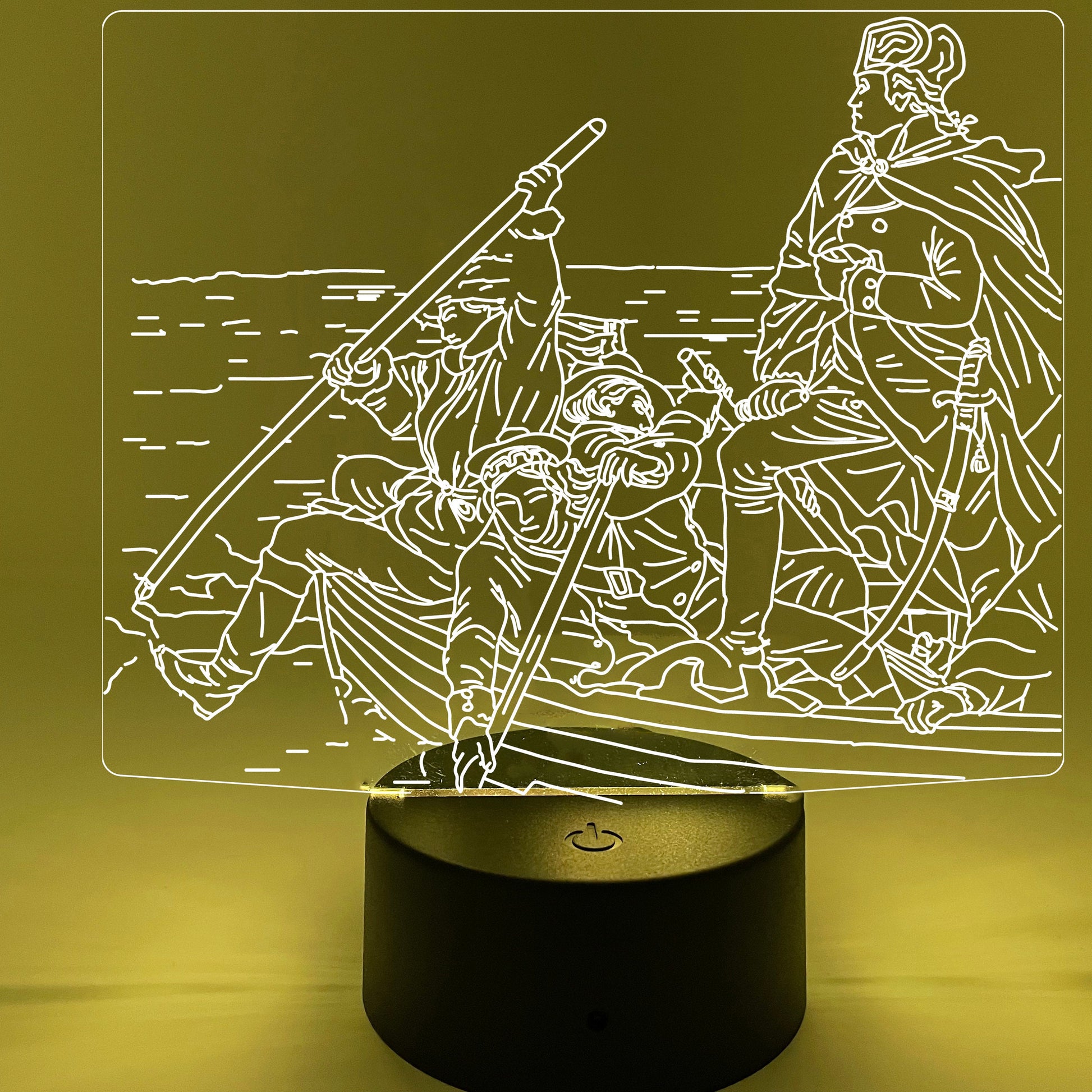 Washington Crossing The Delaware by Emanuel Leutze | Nightlight | LED Sign | Gifts for Kids | Kid Home Decor | Night Light for Kids