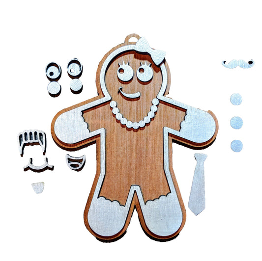 Make Your Own Gingerbread Man Ornament | DIY Paint | Gift | Present Tag | Christmas Tree Ornament