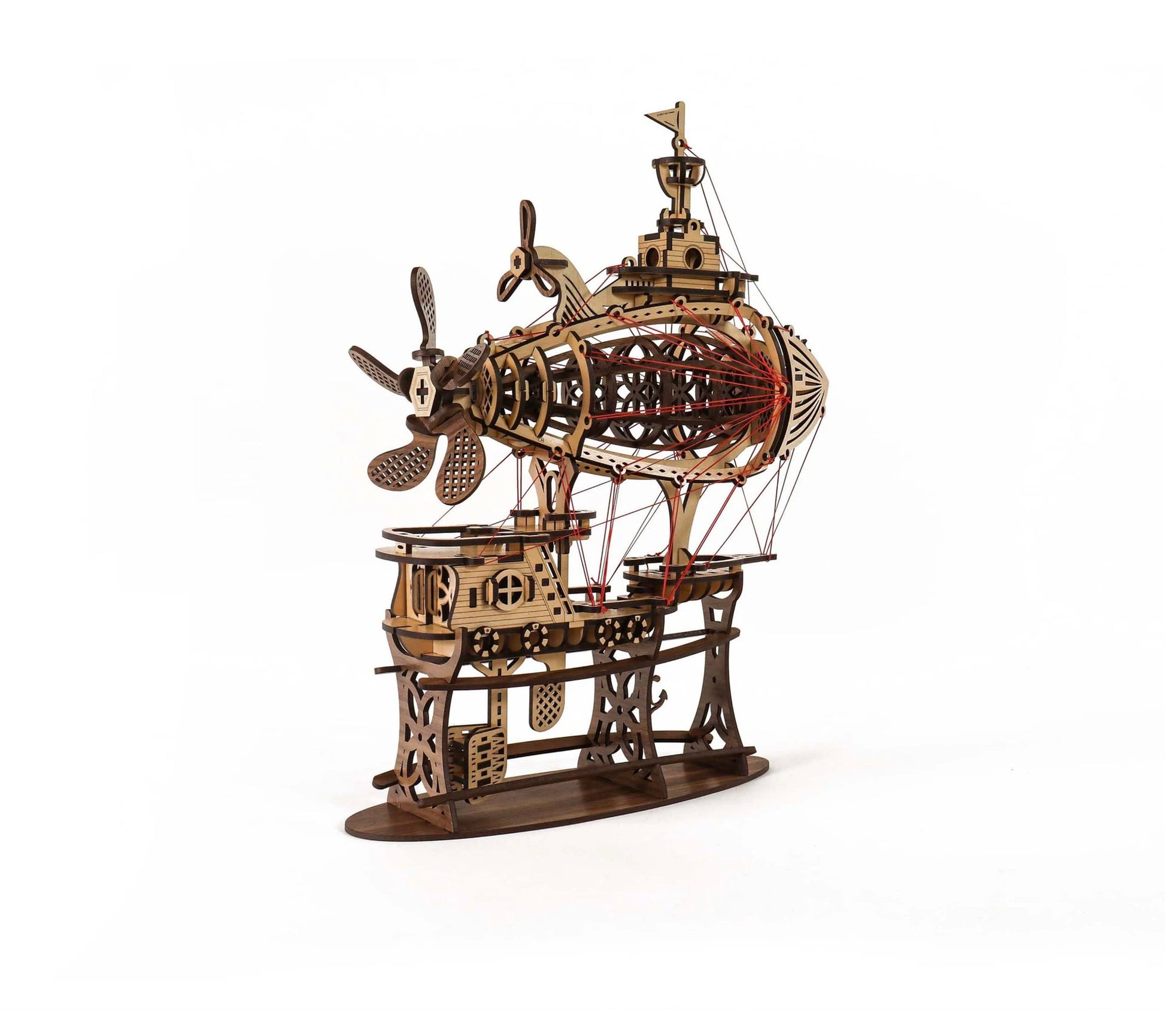 Fantasy Airship Model Kit | Completed Size: 4.5 x 13 x 15.5 in. | Assembly Required