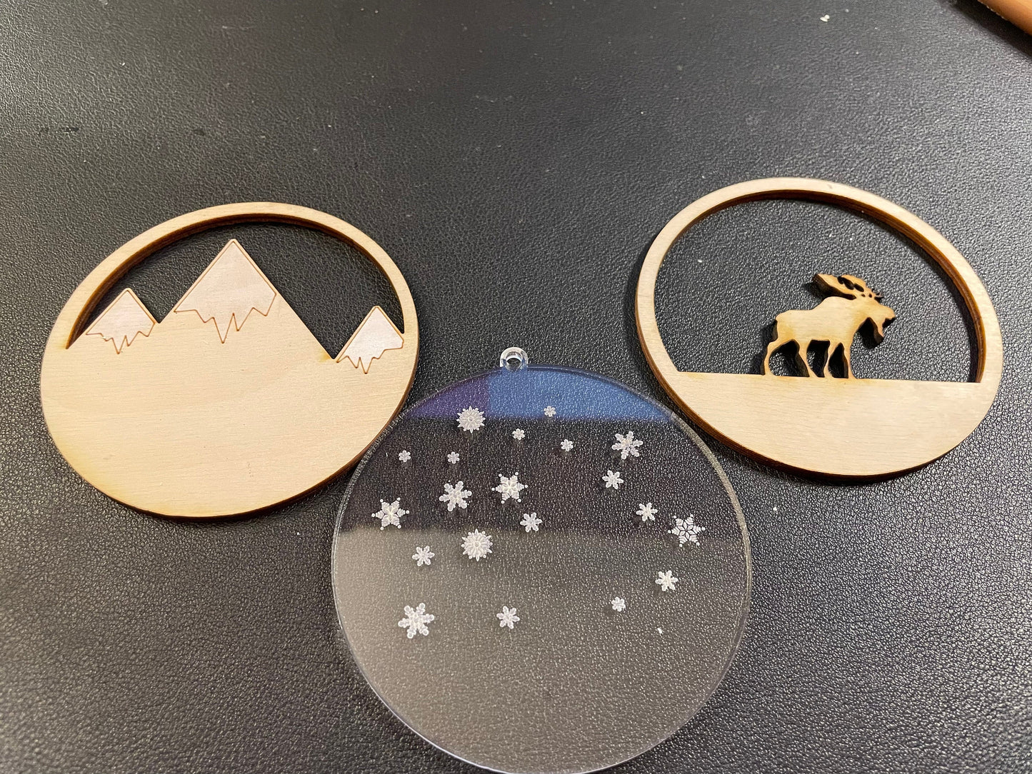 Moose Traveling Across The Mountains | DIY Paint | Gift | Present Tag | Christmas Tree Ornament