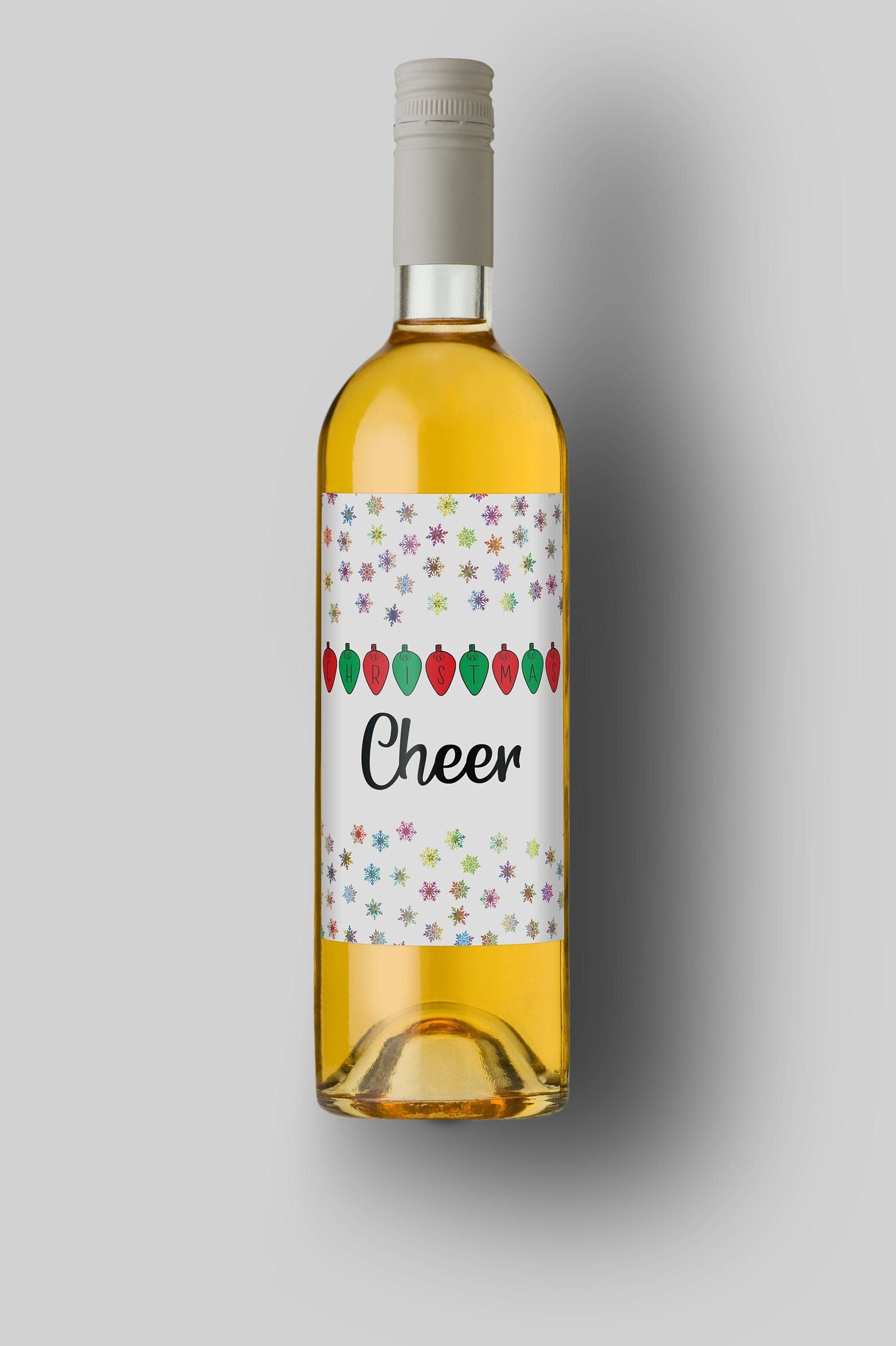 Christmas Cheer | Custom Bottle Labels | Personalized Bottle | Multicolor Label