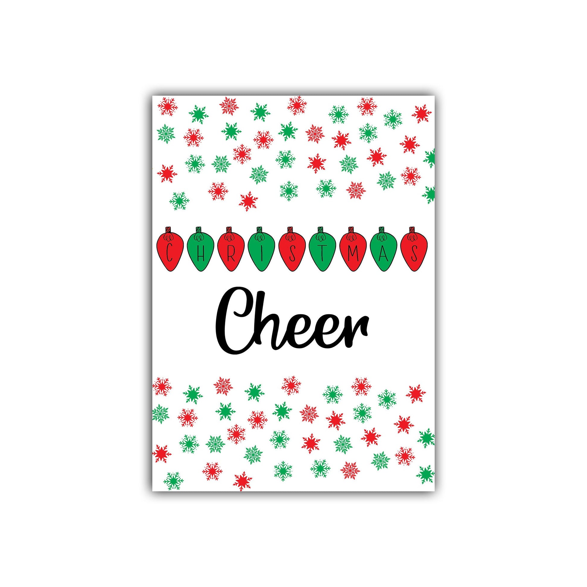 Christmas Cheer | Custom Bottle Labels | Personalized Bottle | Red And Green Label