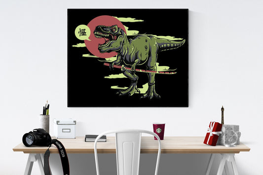 Tyrannosaurus Rex Ninja | Night Sky | Dinosaur | Art Print