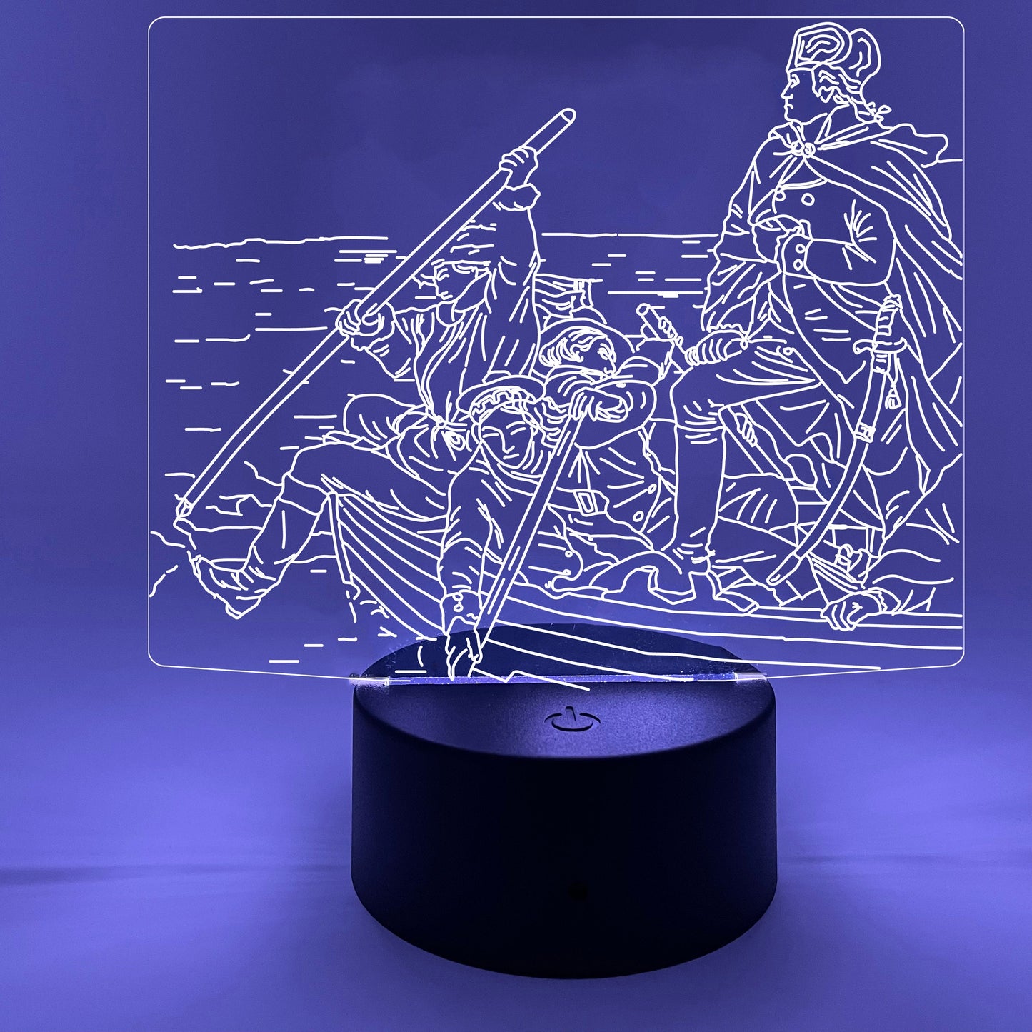 Washington Crossing The Delaware by Emanuel Leutze | Nightlight | LED Sign | Gifts for Kids | Kid Home Decor | Night Light for Kids