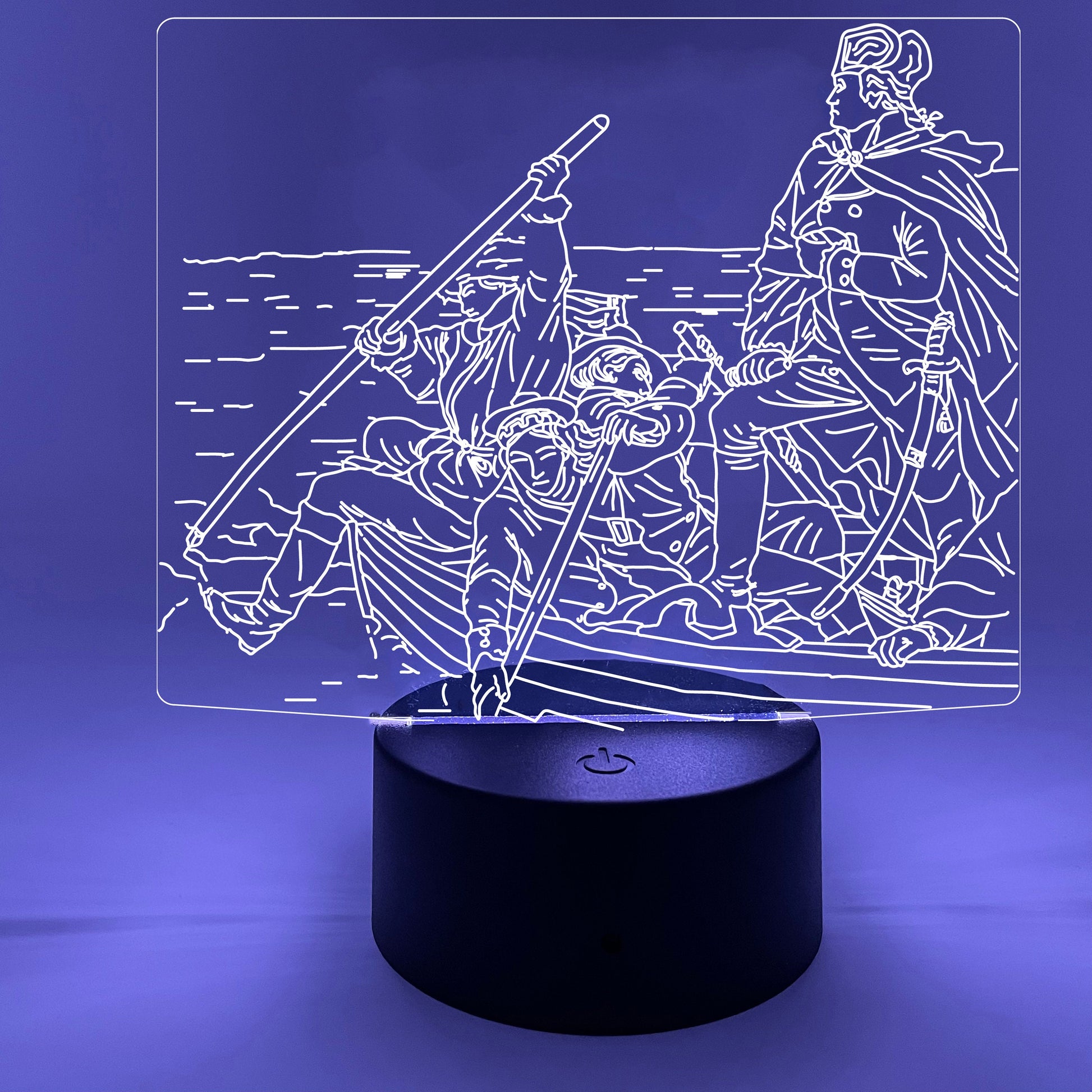 Washington Crossing The Delaware by Emanuel Leutze | Nightlight | LED Sign | Gifts for Kids | Kid Home Decor | Night Light for Kids